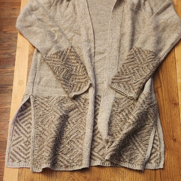 Neutral Open Front Fit and Flare Cardigan - Picture 2 of 4